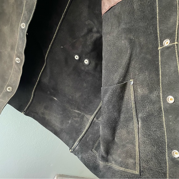 Caiman | Boarhide Black Leather Welding Jacket - Picture 6 of 13